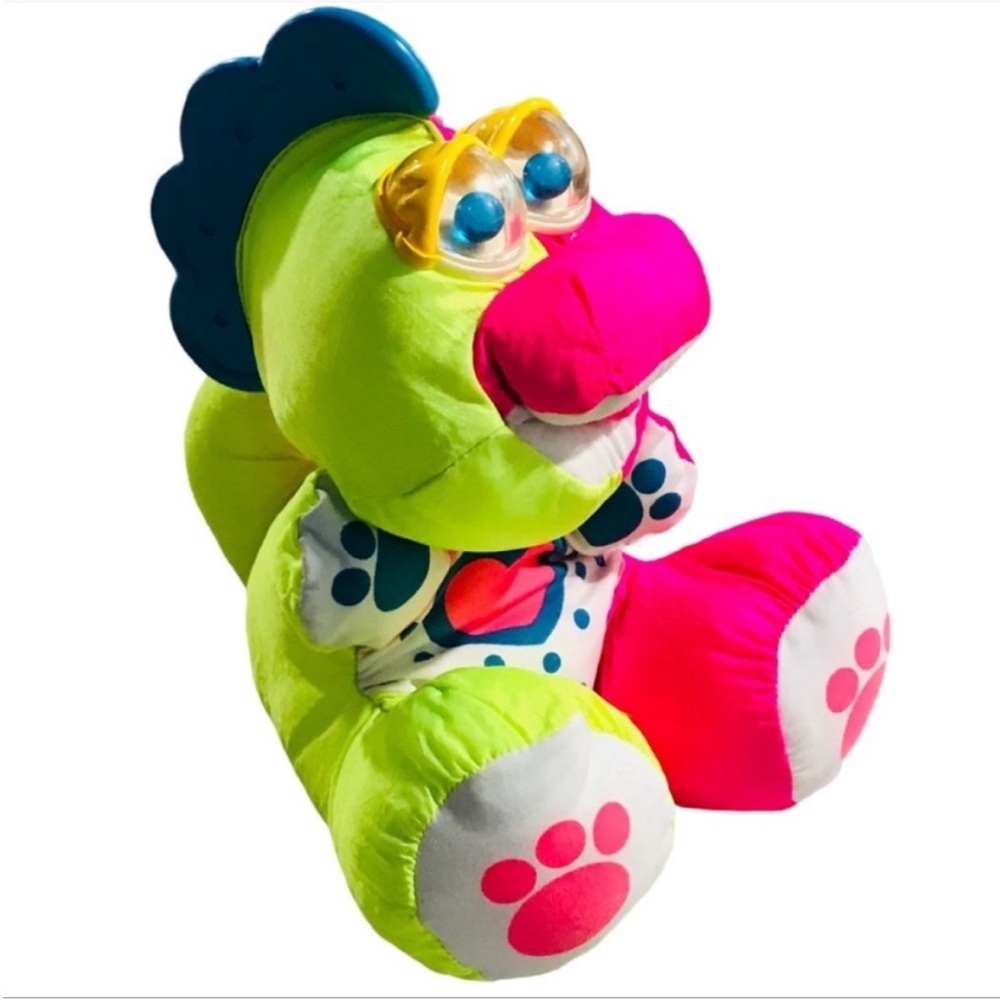 Vintage Fisher Price Puffalump Baby
Dinosaur With Rattle Eyes Plush Stuffed - Picture 3 of 7